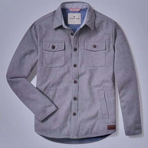 The Normal Brand Brightside Heavyweight Flannel Lined Wool Blend Jacket - Picture 15 of 16